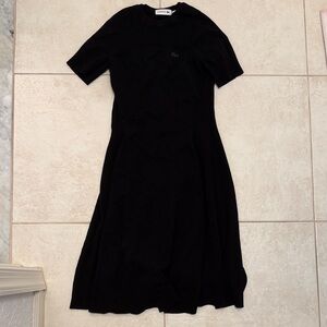 Lacoste Women's Classic Black Midi Dress